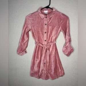 Forever me girls size 7 pink velvet dress